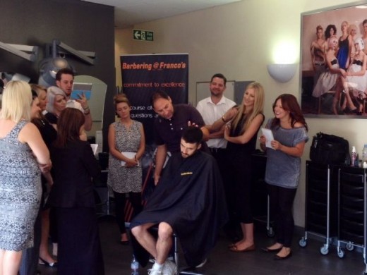 Barbering at Francos Founder Franco Lombardi delivers training at Reflections Hair Academy