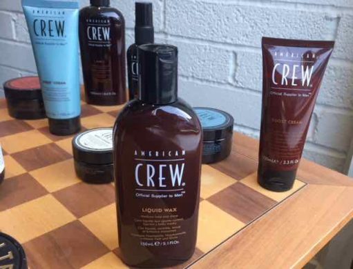 men's styling product Bristol American Crew Liquid Wax at Franco's Barbering Lounge